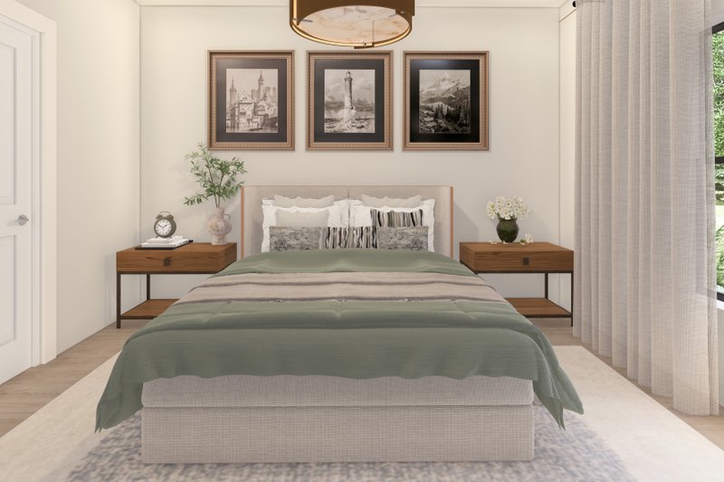 House Blueprint - Interior - Master Bedroom for Barndominium House Plan #1117-7 - 4 bed, 3.5 bath