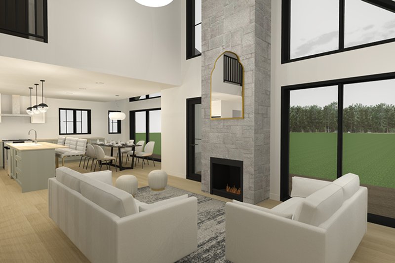House Design - Interior - Family Room for Cabin House Plan #23-2879 - 3 bed, 2.5 bath