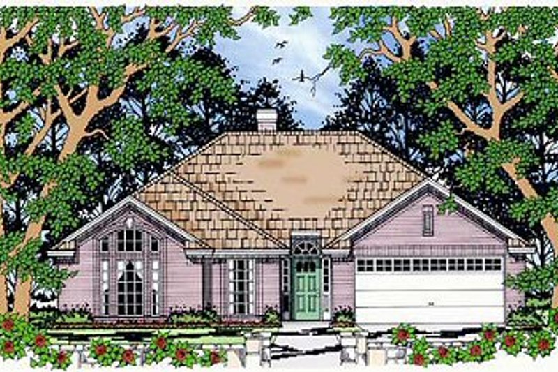 House Blueprint - Traditional Exterior - Front Elevation Plan #42-340