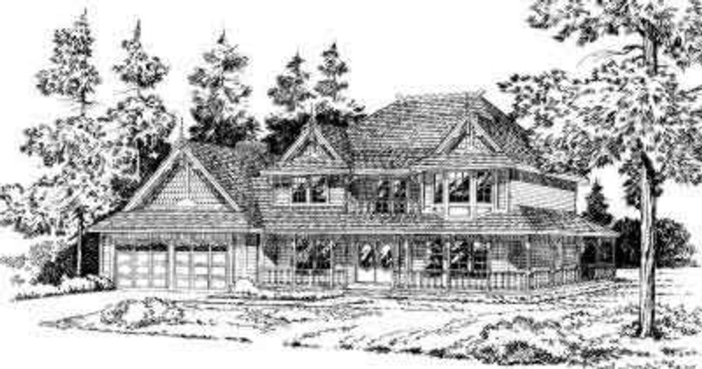 Exterior - Front Elevation 2 for Country House Plan #312-114 - 3 bed, 2.5 bath