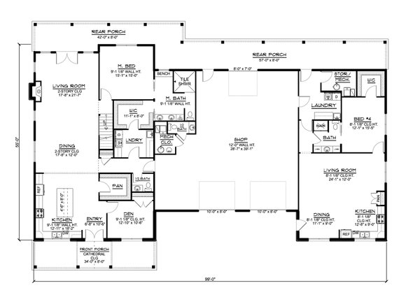 Home Plan - Country Floor Plan - Main Floor Plan #1064-243