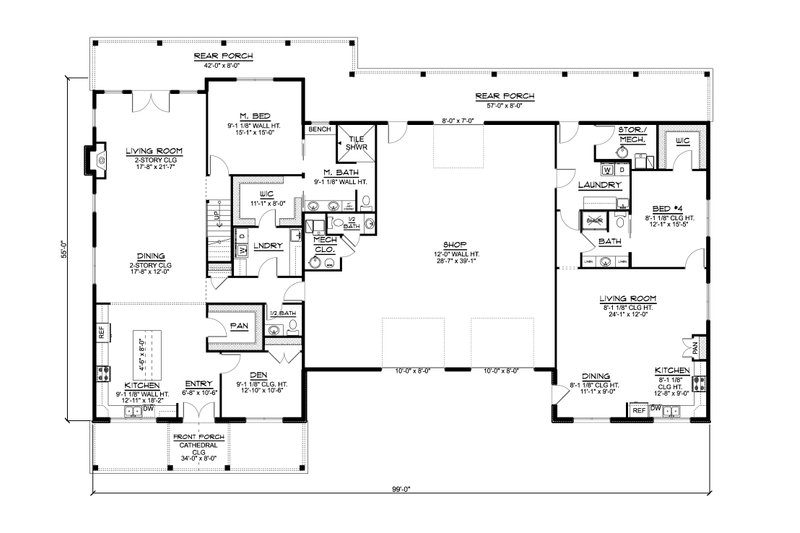 Dream House Plan - Floor Plan - Main Floor for Country House Plan #1064-243 - 4 bed, 3.5 bath