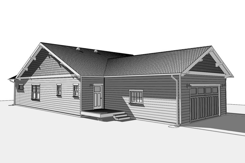 Home Plan - Exterior - Other Elevation 3 for Craftsman House Plan #1099-4 - 3 bed, 2 bath
