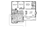 Farmhouse Style House Plan - 3 Beds 2 Baths 1273 Sq/Ft Plan #18-1023 