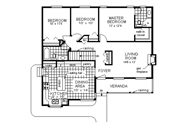 Home Plan - Farmhouse Floor Plan - Main Floor Plan #18-1023
