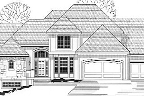 Exterior - Front Elevation for Traditional House Plan #67-433 - 4 bed, 3.5 bath