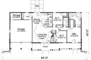 House Plan - 3 Beds 2 Baths 1510 Sq/Ft Plan #57-582 