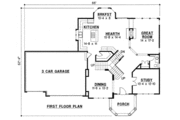 Traditional Style House Plan - 4 Beds 3.5 Baths 3110 Sq/Ft Plan #67-765 