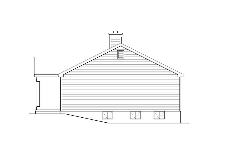 Dream House Plan - Exterior - Other Elevation for Ranch House Plan #22-621 - 3 bed, 2 bath