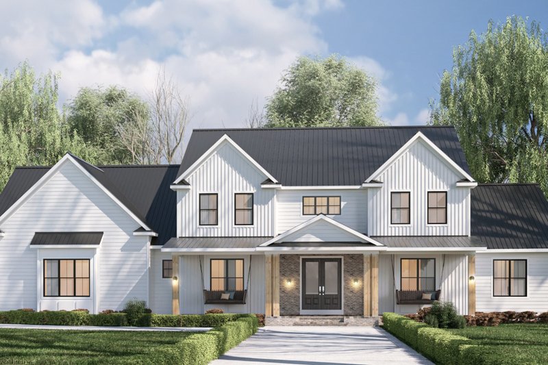 Farmhouse Style House Plan - 4 Beds 4 Baths 3776 Sq/Ft Plan #1089-3