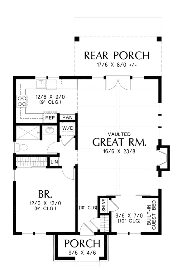 House Plan Design - European Floor Plan - Main Floor Plan #48-1012