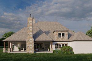 Exterior - Rear Elevation 2 for European House Plan #923-293 - 5 bed, 4 bath
