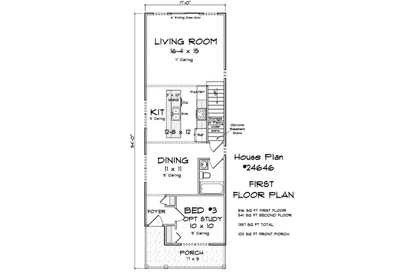 Dream House Plan - Floor Plan - Main Floor for Cottage House Plan #513-2439 - 3 bed, 3 bath