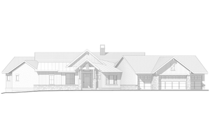 Exterior - Front Elevation 3 for Country House Plan #1108-2 - 2 bed, 2.5 bath