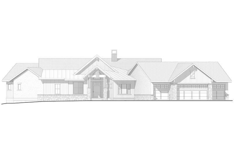 House Design - Exterior - Front Elevation 3 for Country House Plan #1108-2 - 2 bed, 2.5 bath
