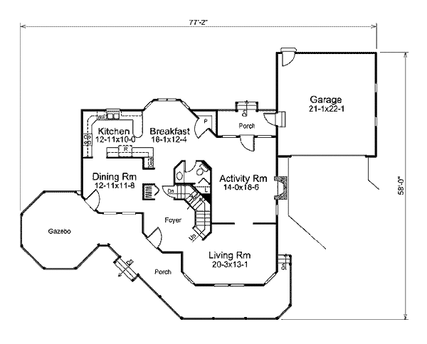 Victorian Floor Plan - Main Floor Plan #57-547