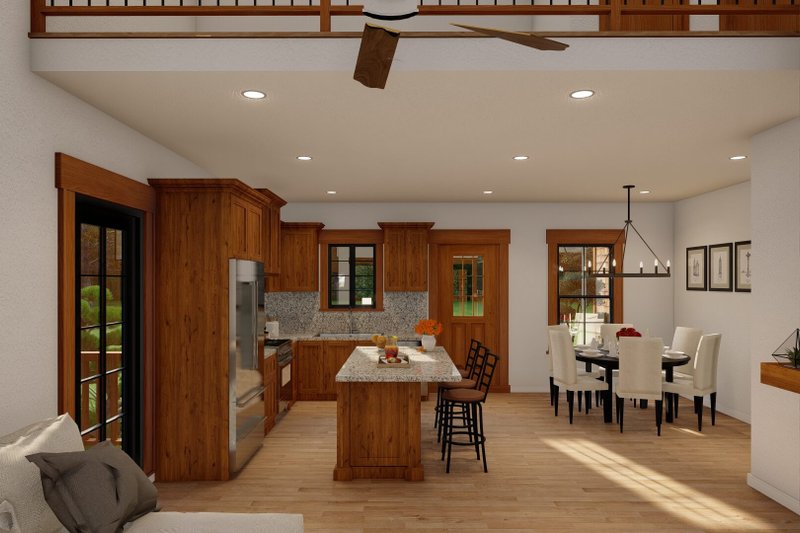 House Blueprint - Interior - Kitchen for Craftsman House Plan #17-3370 - 3 bed, 2 bath