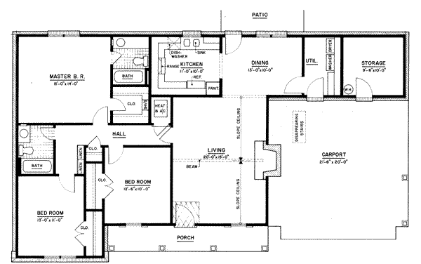 Home Plan - Traditional Floor Plan - Main Floor Plan #36-365