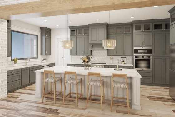 Interior - Kitchen for Farmhouse House Plan #430-406 - 5 bed, 3.5 bath