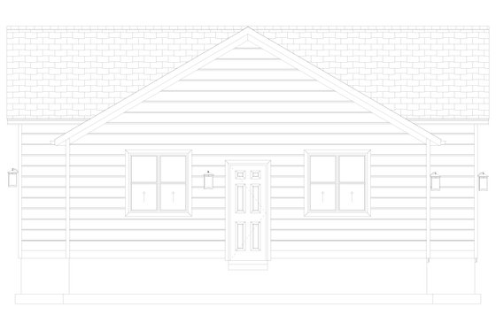 Exterior - Other Elevation 1 for Farmhouse House Plan #1060-162, 0 bath