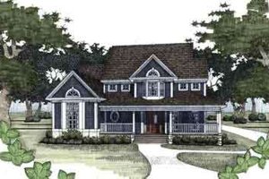 Country Exterior - Front Elevation Plan #120-144