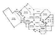 European Style House Plan - 4 Beds 3.5 Baths 3854 Sq/Ft Plan #411-666 