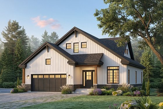 Exterior - Front Elevation for Country House Plan #23-2243 - 4 bed, 2.5 bath
