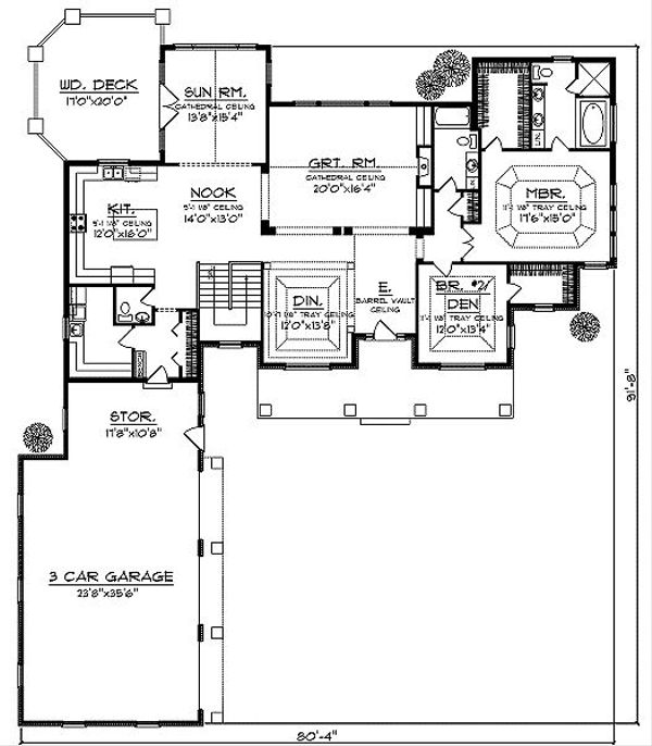 Farmhouse Floor Plan - Main Floor Plan #70-878
