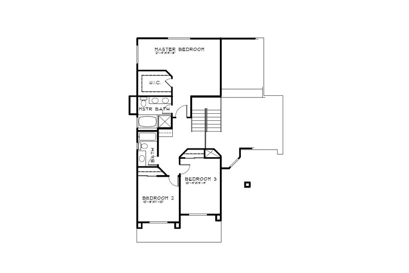 Home Plan - Floor Plan - Upper Floor for Mediterranean House Plan #515-64 - 3 bed, 2.5 bath