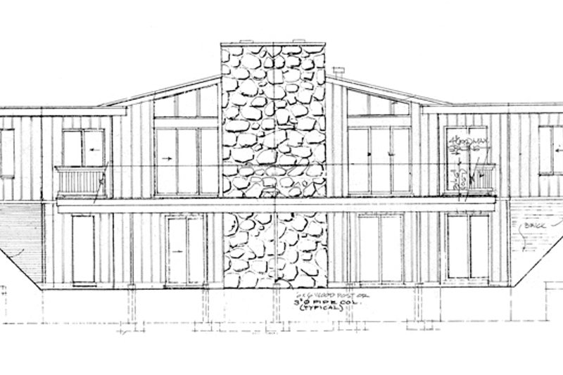 House Design - Exterior - Rear Elevation for Contemporary House Plan #47-666 - 3 bed, 1 bath