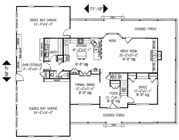 Home Plan - Country Floor Plan - Main Floor Plan #11-276