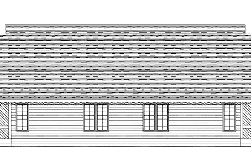 Architectural House Design - Exterior - Rear Elevation for Country House Plan #70-1387 - 4 bed, 2 bath