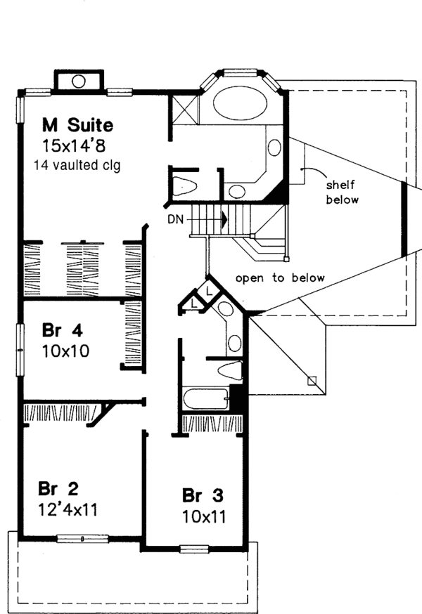 Architectural House Design - Country Floor Plan - Upper Floor Plan #320-626