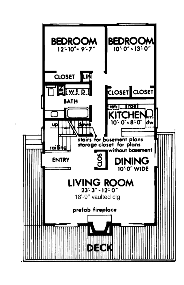Architectural House Design - Prairie Floor Plan - Main Floor Plan #320-1217