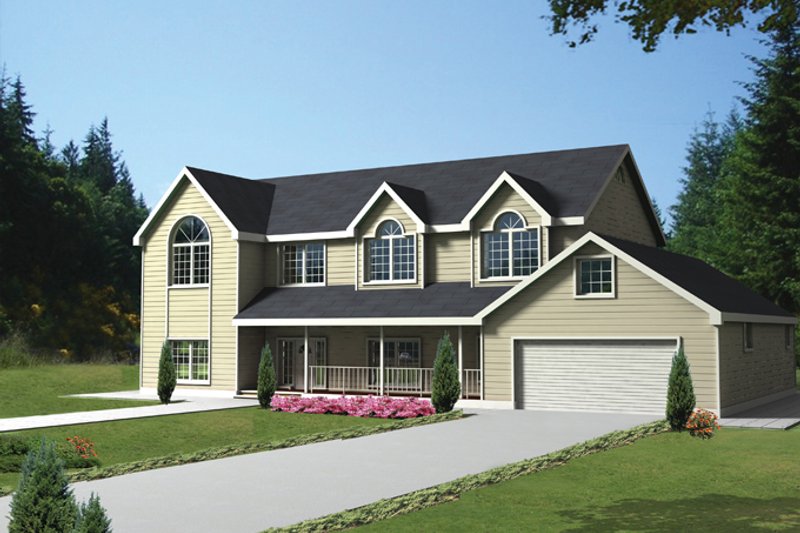 Architectural House Design - Country Exterior - Front Elevation Plan #117-835