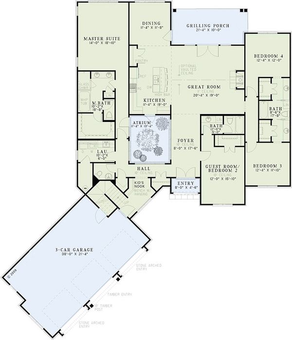 Architectural House Design - Traditional Floor Plan - Main Floor Plan #17-2385