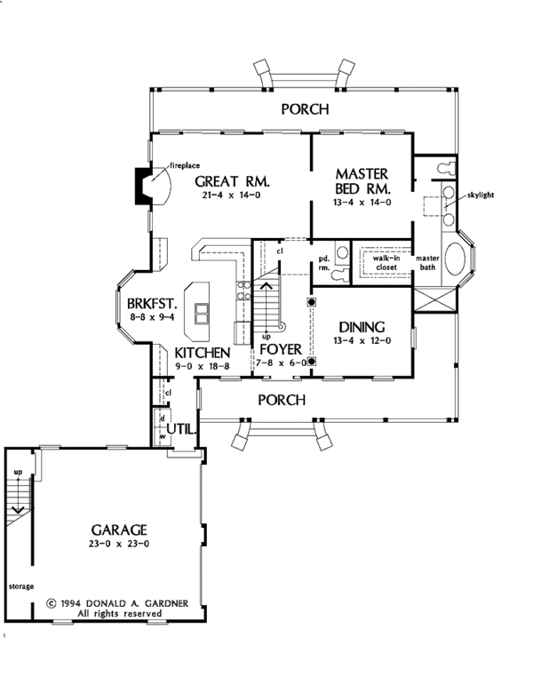 Dream House Plan - Country Floor Plan - Main Floor Plan #929-485