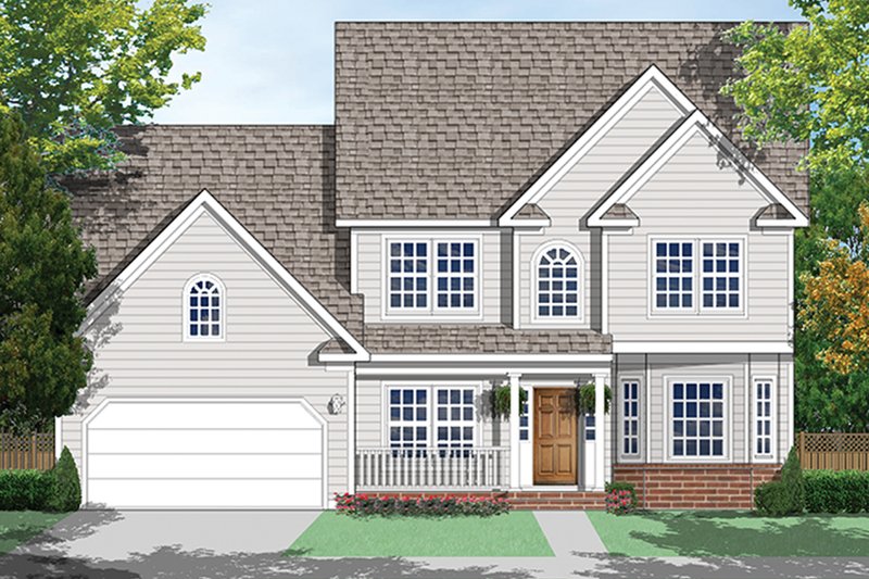Architectural House Design - Country Exterior - Front Elevation Plan #1053-70