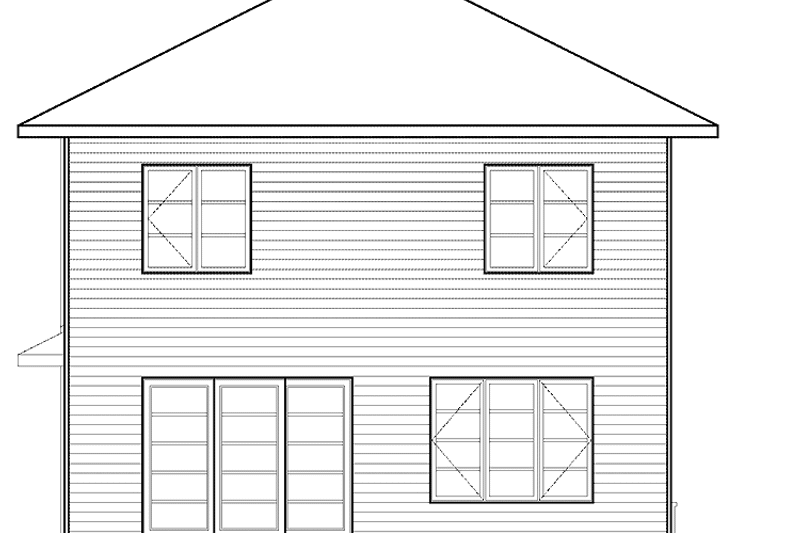 Dream House Plan - Exterior - Rear Elevation for Contemporary House Plan #23-2553 - 3 bed, 1.5 bath