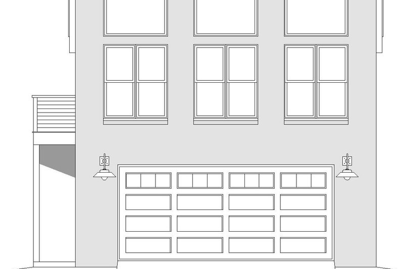 Architectural House Design - Exterior - Front Elevation 3 for Contemporary House Plan #932-53, 0 bath