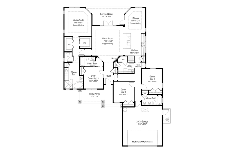 Dream House Plan - Floor Plan - Main Floor for Country House Plan #938-80 - 4 bed, 3 bath