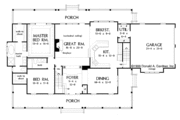 Country Style House Plan - 4 Beds 4 Baths 2509 Sq/Ft Plan #929-432 