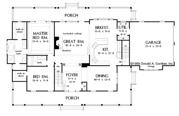 Architectural House Design - Country Floor Plan - Main Floor Plan #929-432