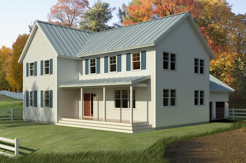 Home Plan - Farmhouse Exterior - Front Elevation Plan #497-15