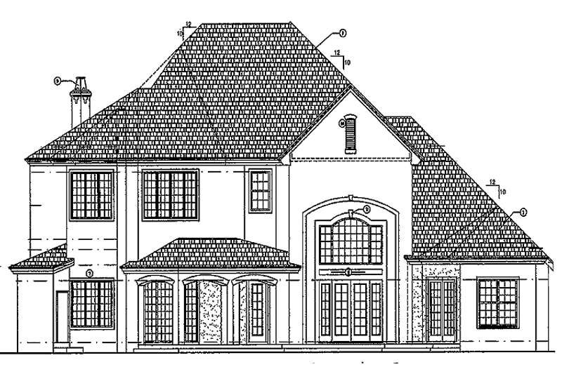 Home Plan - Exterior - Rear Elevation for Country House Plan #417-569 - 4 bed, 4 bath