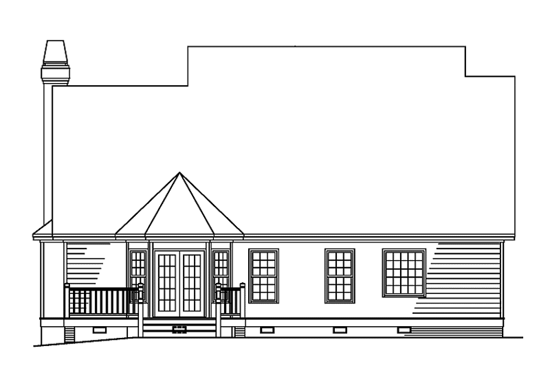 Home Plan - Exterior - Rear Elevation for Traditional House Plan #929-389 - 3 bed, 2.5 bath