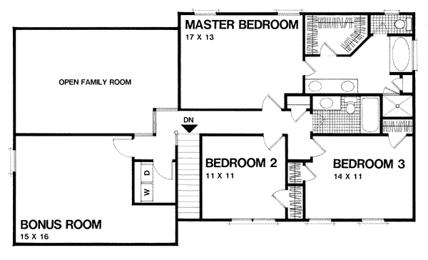 Dream House Plan - Country Floor Plan - Upper Floor Plan #56-167
