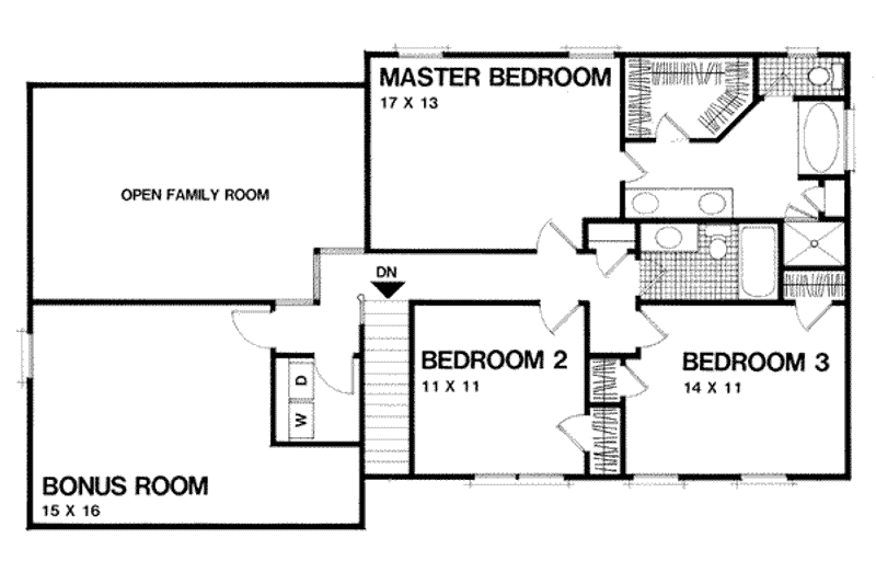 Home Plan - Floor Plan - Upper Floor for Country House Plan #56-167 - 4 bed, 2.5 bath