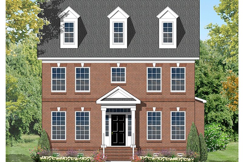 Dream House Plan - Colonial Exterior - Front Elevation Plan #1053-73