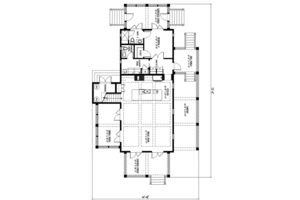 Floor Plan - Main Floor for Beach House Plan #443-2 - 4 bed, 4.5 bath